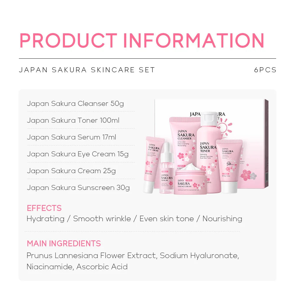 LAIKOU Sakura Radiance Skincare Collection